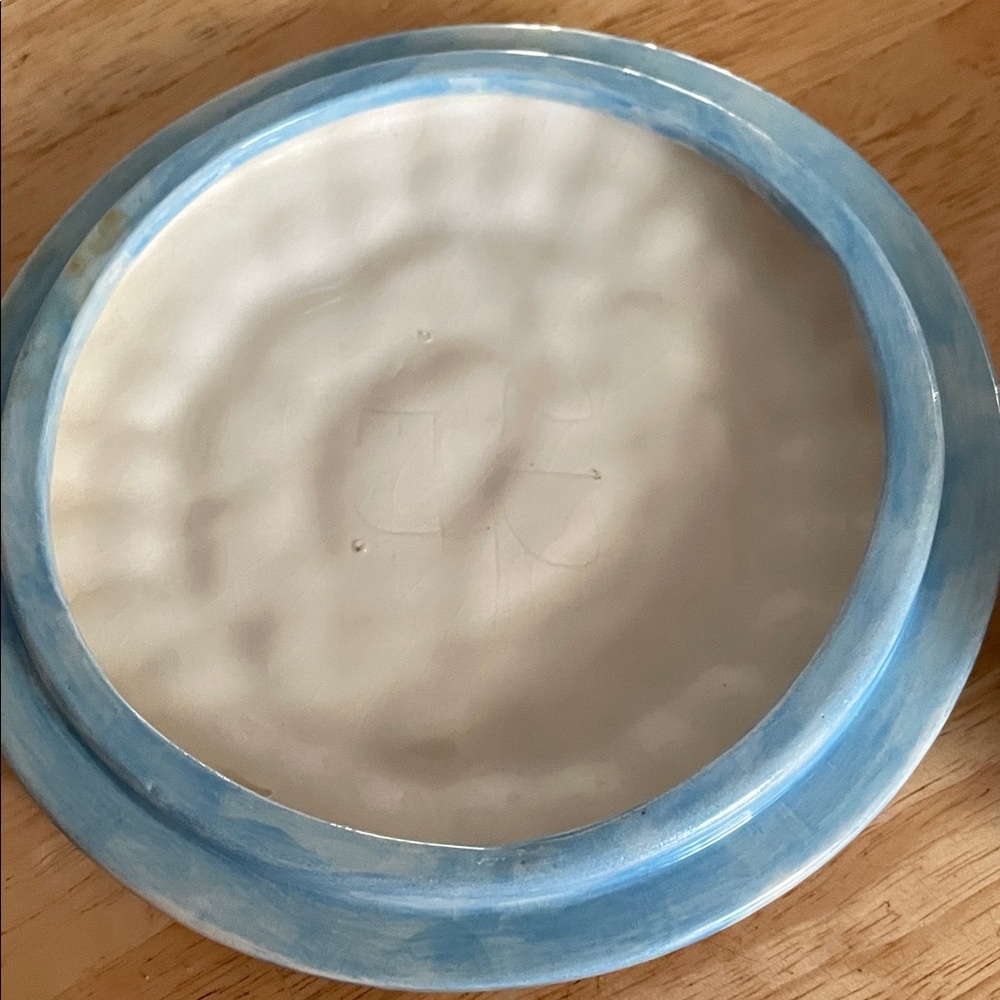 Artisan Blue and White Floral Ceramic Box Vintage - Picture 5 of 8